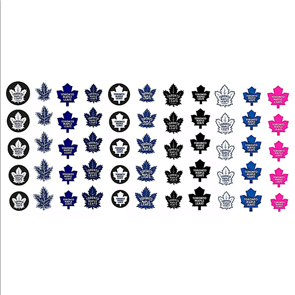 Nail decals 💌BO/GO$6 🏒 Toronto Maple Leafs Nail Decals NHL Hockey - Picture 2 of 4
